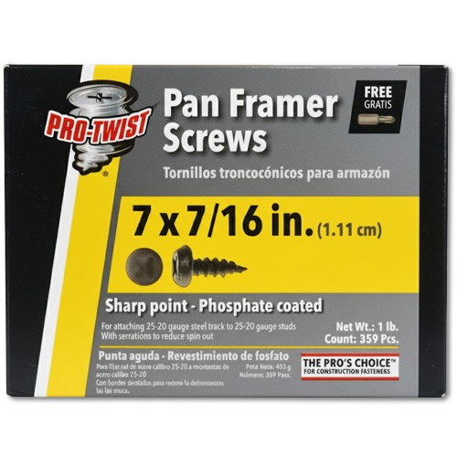 Tornillo 7x7/16” punta fina