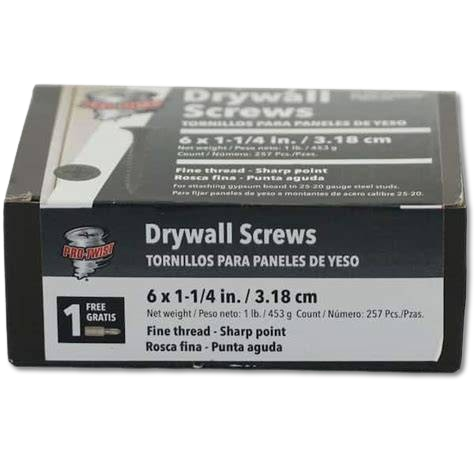 Tornillo 6x1-1/4 punta fina (Forro)