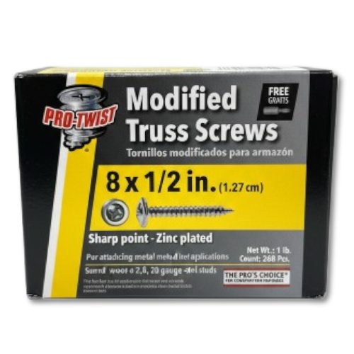 Tornillo 8x1/2” punta fina